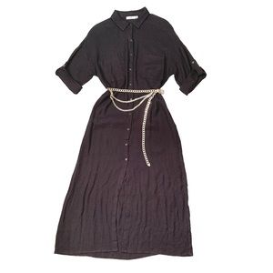 Lush Maxi Shirt Dress